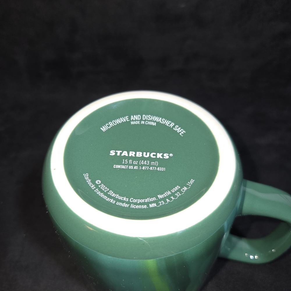 Starbucks Green Marbled Ceramic Mug - Picture 5 of 7